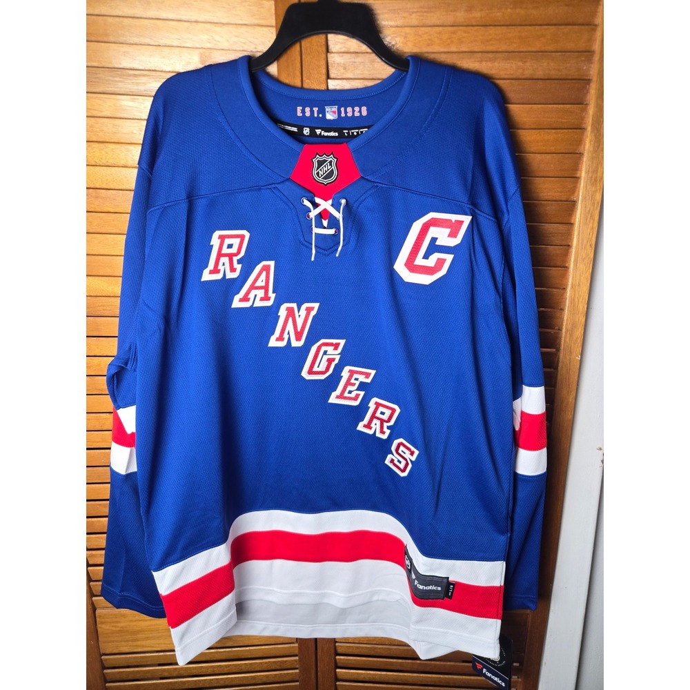 New York Rangers Jacob Trouba Fanatics Breakaway Home Jersey Mens Large